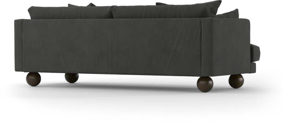 Harper - 3-sits soffa, hel dyna - Grå
