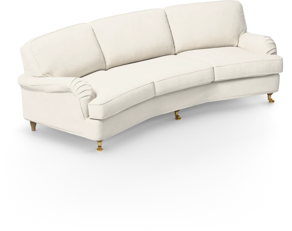 Oxford - 3-sits soffa svängd - Vit