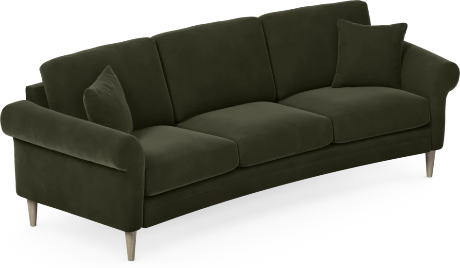 Eden - 3-sits soffa svängd - Grön