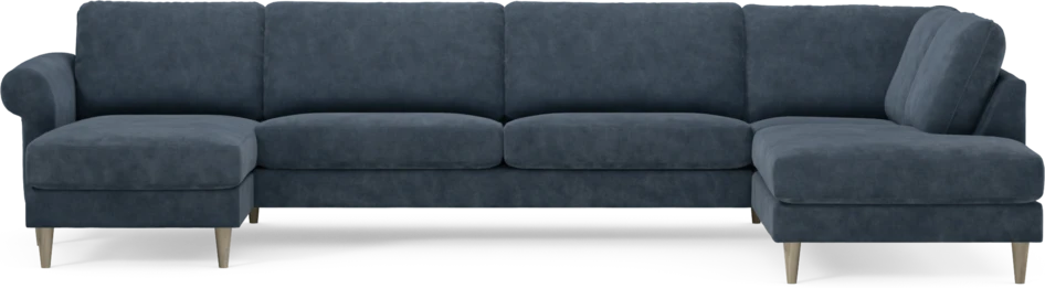 Bridge - 3-sits soffa med schäslong vänster och divan höger - Blå