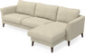 Bridge - 3-sits soffa med schäslong höger - Beige