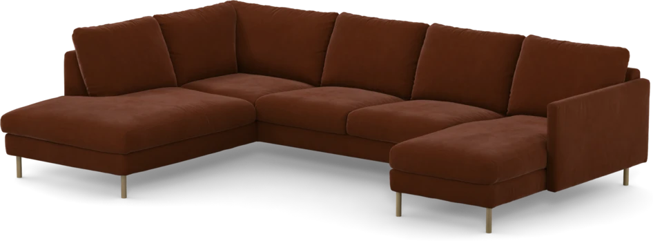 Madison - 2-sits soffa med divan vänster och schäslong höger - Orange