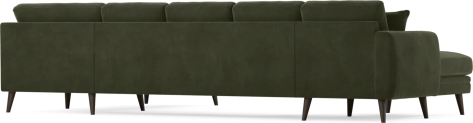 Eden - 3-sits soffa med schäslong vänster och divan höger - Grön