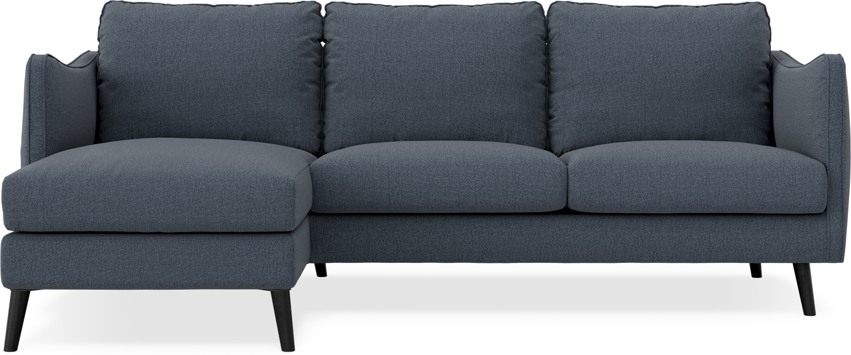 Madison Lux - 2-sits soffa med schäslong vänster - Blå