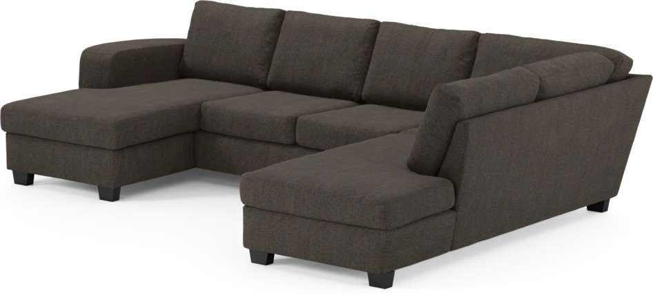 Friday - 3-sits soffa med schäslong vänster och divan höger - Brun