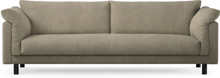 Cherrie - 4-sits soffa, hel dyna, fast klädsel - Grå