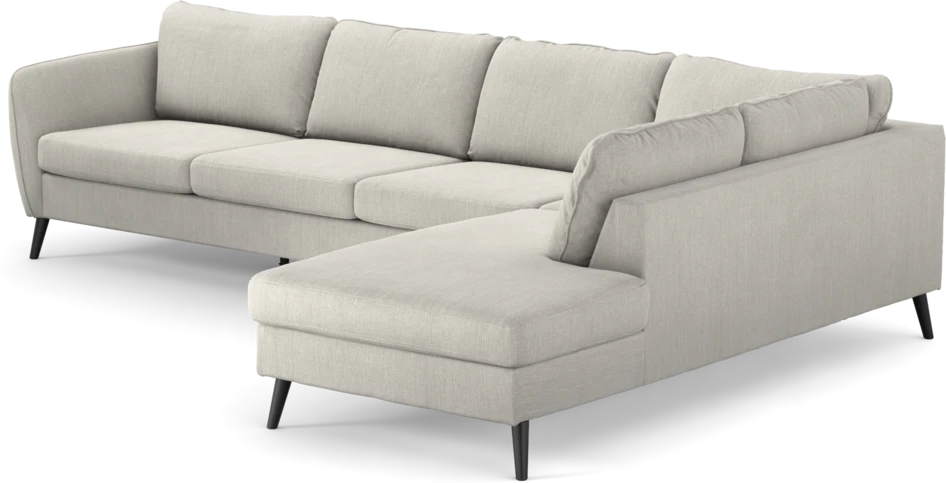 County - 3-sits soffa med divan höger - Grå