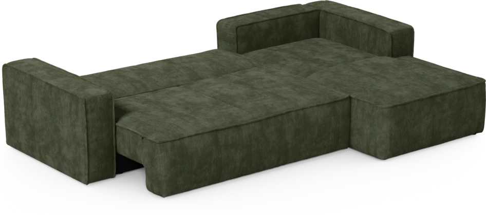 Ide - Bäddsoffa 3-sits med schäslong höger - Grön