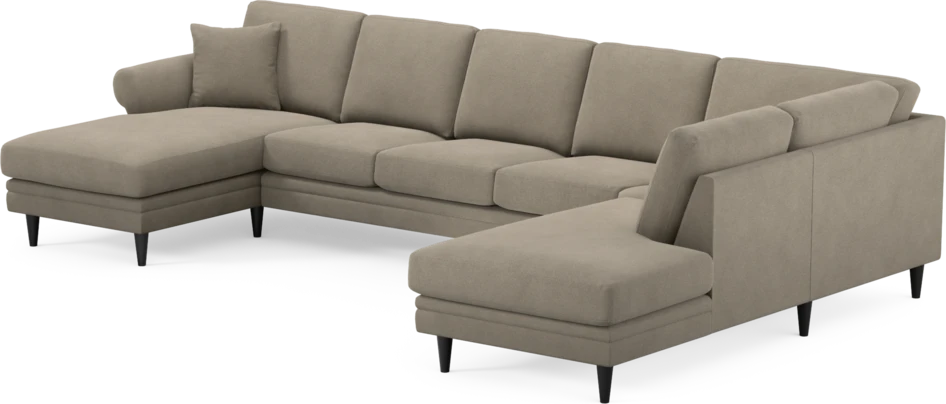 Eden - 3-sits soffa med schäslong vänster och divan höger - Beige