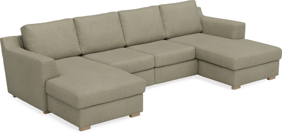 Friday - 2-sits soffa med två schäslonger - Beige