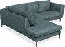 Madison - 2-sits soffa med divan vänster - Turkos