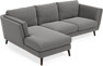 Madison Lux - 2-sits soffa med schäslong vänster - Grå