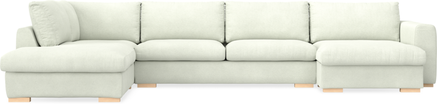 Vida plus - 3-sits soffa med divan vänster och schäslong höger - Vit
