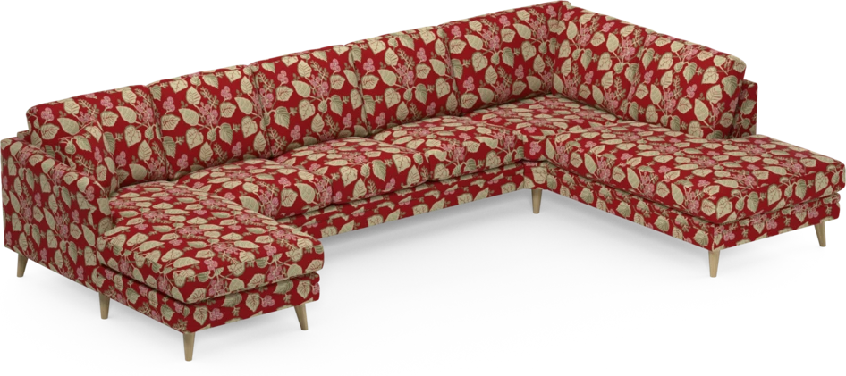 Eden - 3-sits soffa med schäslong vänster och divan höger - Flerfärgad