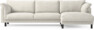 Cherrie - 3-sits soffa med schäslong höger, fast klädsel - Vit