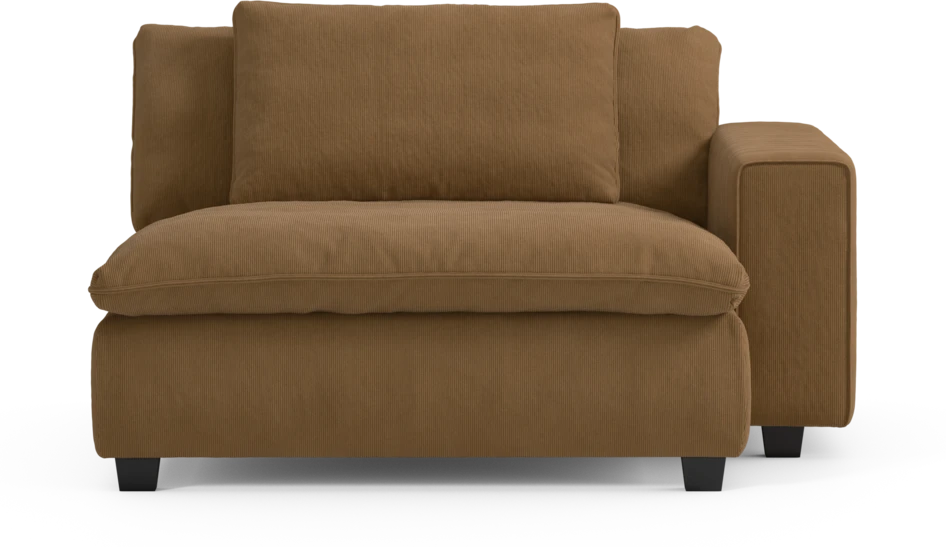 Bellora - Schäslong XL med armstöd höger - Gul