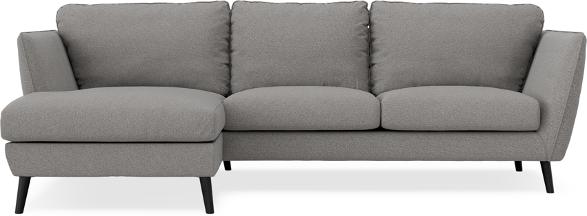Madison Lux - 2-sits soffa med schäslong vänster - Grå