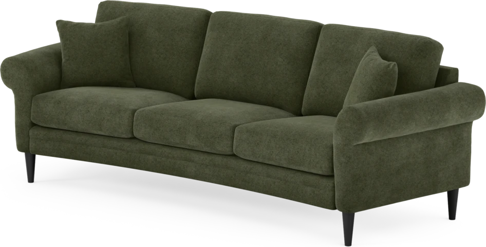 Eden - 3-sits soffa svängd - Grön