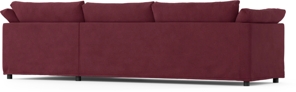 Cherrie - 3-sits soffa med schäslong höger, med kappa - Röd