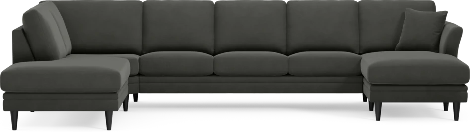 Eden - 3-sits soffa med divan vänster och schäslong höger - Grå