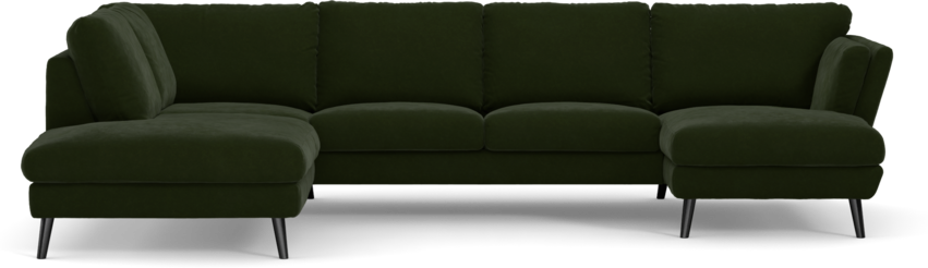 Madison Lux - 2-sits soffa med divan vänster och schäslong höger - Grön