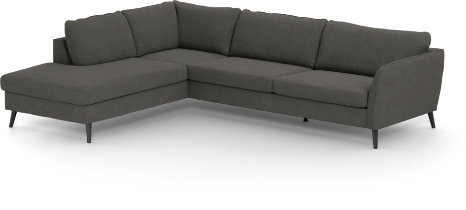 County - 2,5-sits soffa med divan vänster - Brun