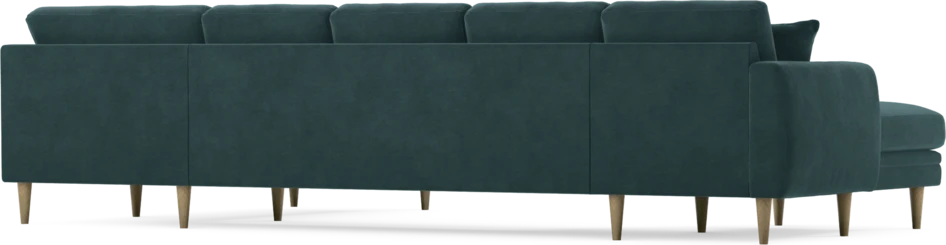 Eden - 3-sits soffa med schäslong vänster och divan höger - Blå