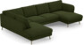Madison Lux - 2-sits soffa med divan vänster och schäslong höger - Grön