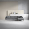 County - 3-sits soffa med divan höger - Grå