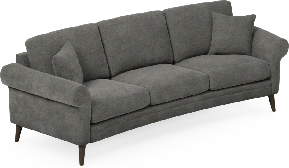 Eden - 3-sits soffa svängd - Grå