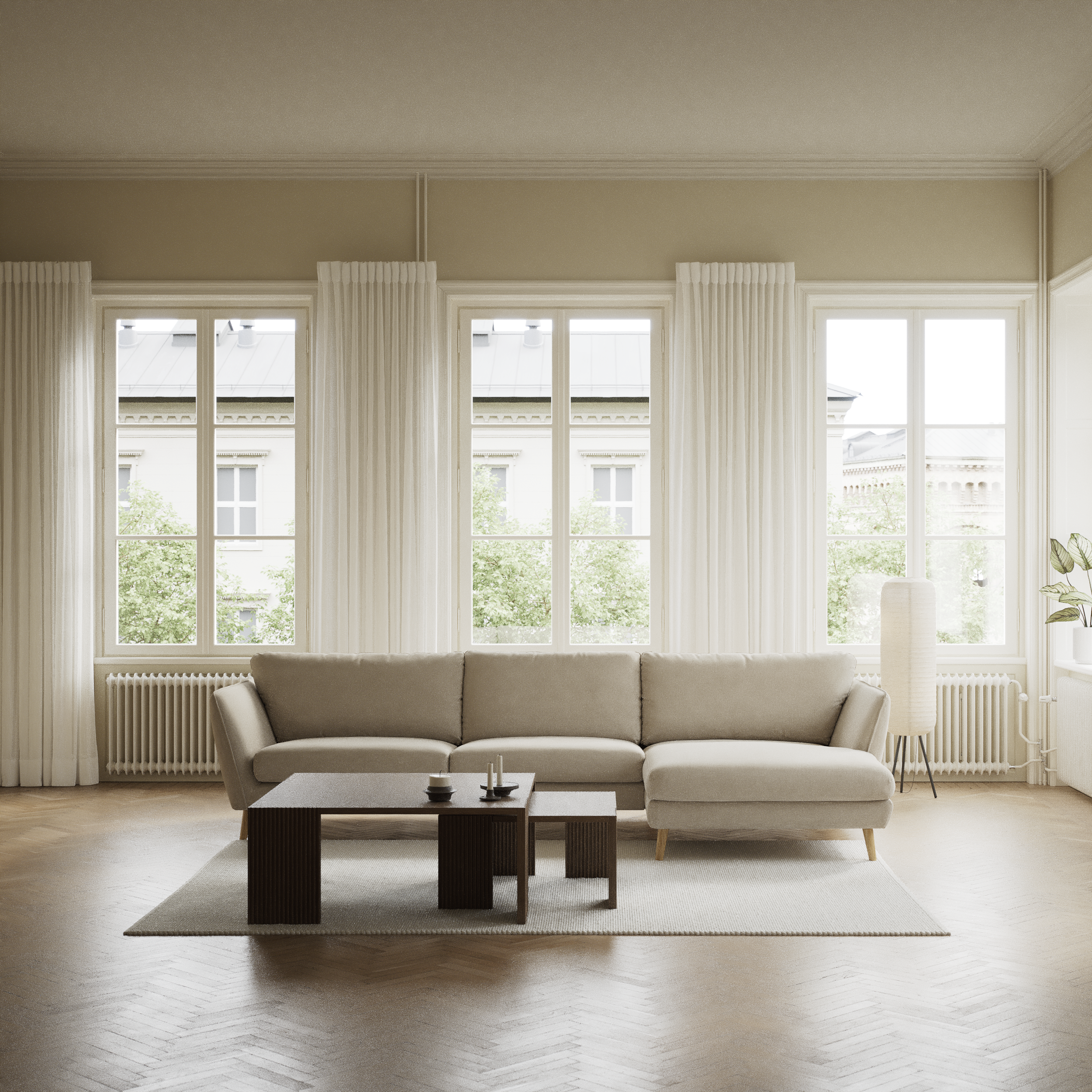 Madison, 3-sits soffa med schäslong höger