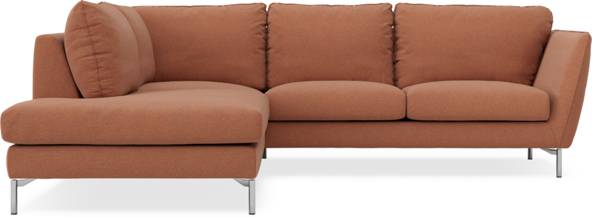 Madison - 2-sits soffa med divan vänster - Orange