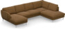 Madison Lux - 2-sits soffa med schäslong vänster och divan höger - Brun