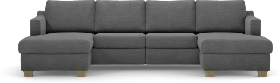 Friday - 2-sits soffa med två schäslonger - Grå