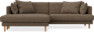 Harper - 4-sits med schäslong XL vänster - Brun