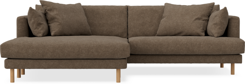 Harper - 4-sits med schäslong XL vänster - Brun