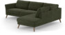 Bridge - 3-sits soffa med divan höger - Grön