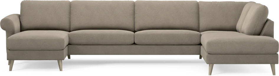 Bridge - 3-sits soffa med schäslong vänster och divan höger - Beige