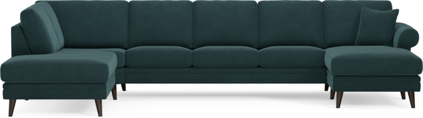 Eden - 3-sits soffa med divan vänster och schäslong höger - Blå