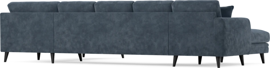 Eden - 3-sits soffa med schäslong vänster och divan höger - Blå