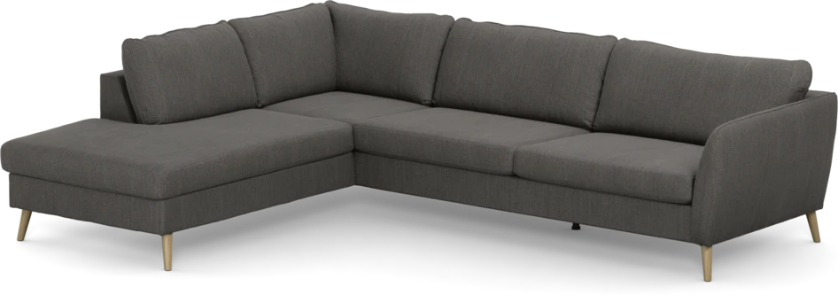 County - 2,5-sits soffa med divan vänster - Brun