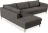 County - 2,5-sits soffa med divan vänster - Brun