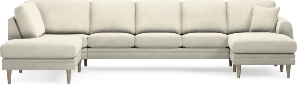 Eden - 3-sits soffa med divan vänster och schäslong höger - Vit