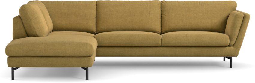 Madison - 3-sits soffa med divan vänster - Gul