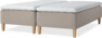 Delux Dream - Ramsäng, dubbelsäng med bäddmadrass - Beige