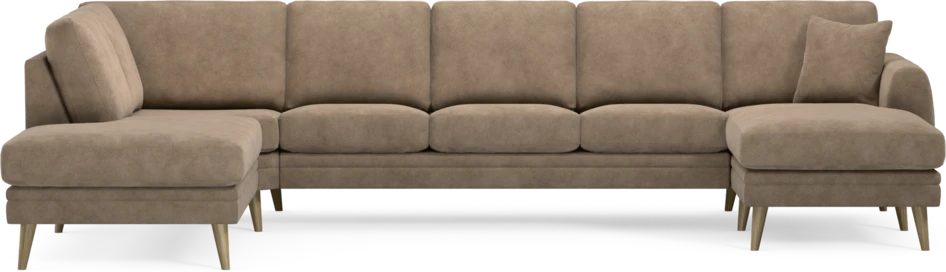 Eden - 3-sits soffa med divan vänster och schäslong höger - Beige