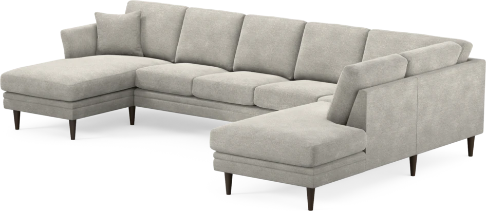 Eden - 3-sits soffa med schäslong vänster och divan höger - Grå