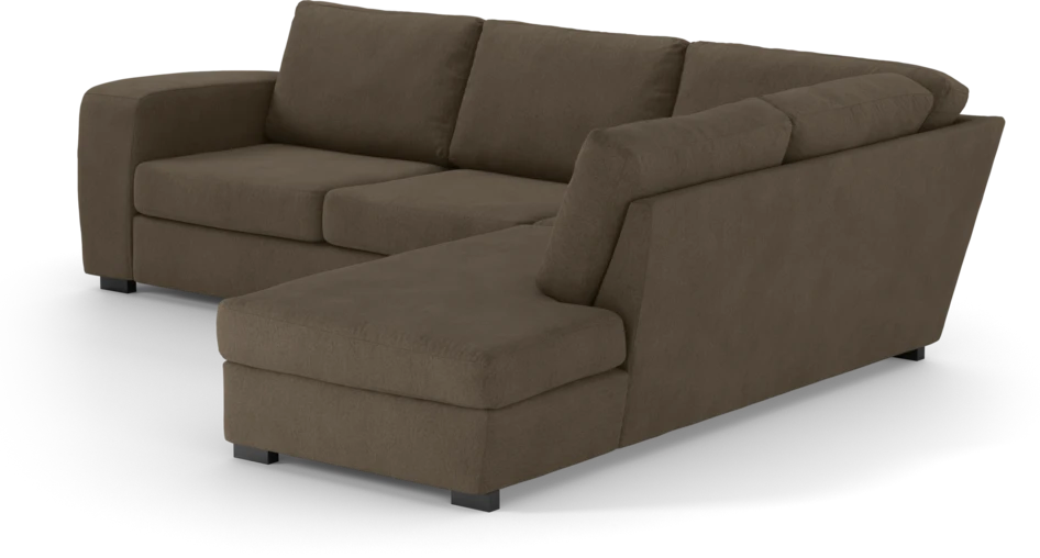 Friday - 2,5-sits soffa med divan höger - Brun