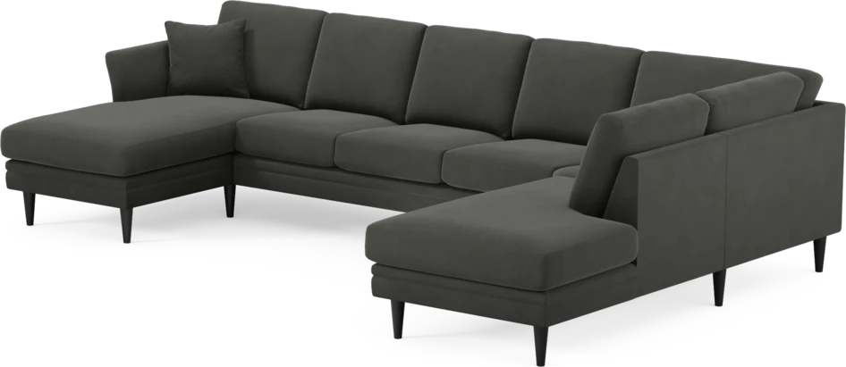 Eden - 3-sits soffa med schäslong vänster och divan höger - Grå