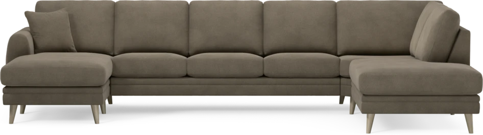 Eden - 3-sits soffa med schäslong vänster och divan höger - Beige